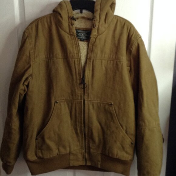 GH Bass & Co; Large Cotton/Sherpa Hooded Heavy Jacket; 100% Cotton, Work Coat - Picture 1 of 6